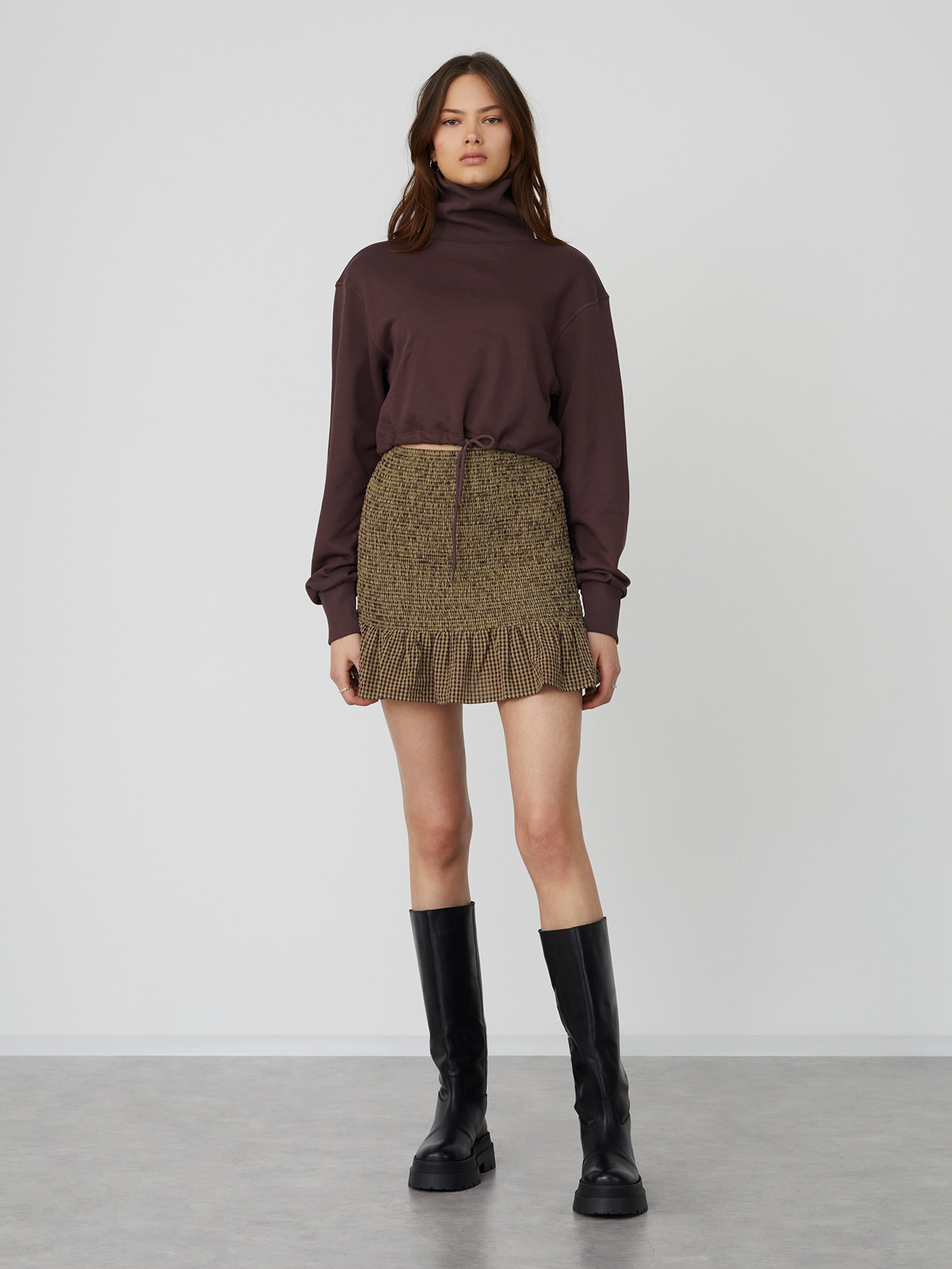 Frauen Sweat LeGer by Lena Gercke Sweatshirt 'Romina' in Braun - YM34002 Frauen Sweat LeGer by Lena Gercke Sweatshirt 'Romina' in Braun - YM34002