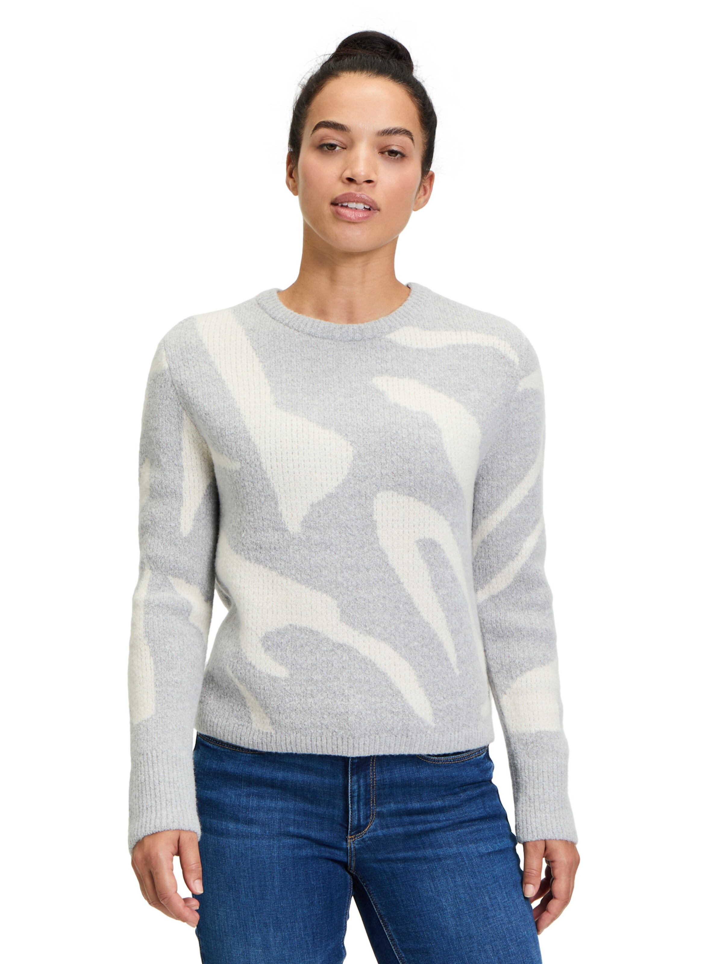 Pull-over Betty & Co en gris : devant