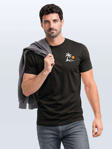 Neverless Shirt 'Palme' in Grey