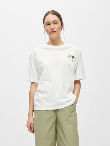 OBJECT - Camiseta 'OBJEliza' en blanco: frente