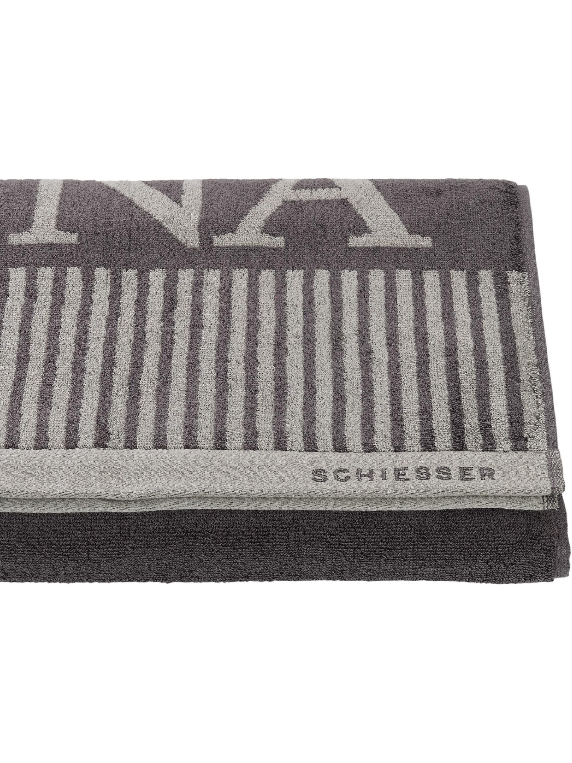 SCHIESSER Towel 'Saunatuch Rom' in Grey: front