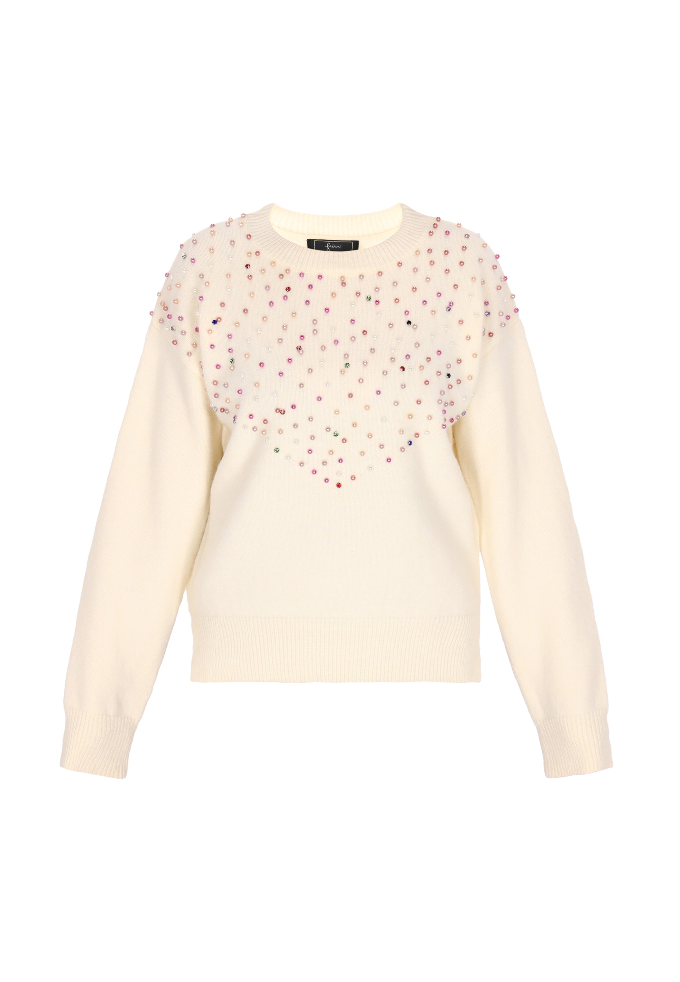 faina Trui in Beige: voorkant