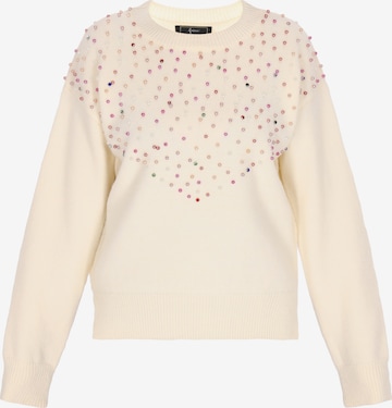 faina Trui in Beige: voorkant