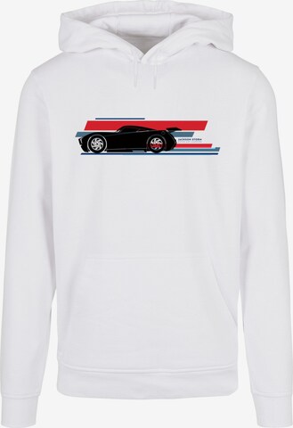 ABSOLUTE CULT Sweatshirt 'Cars - Jackson Storm' in Wit: voorkant