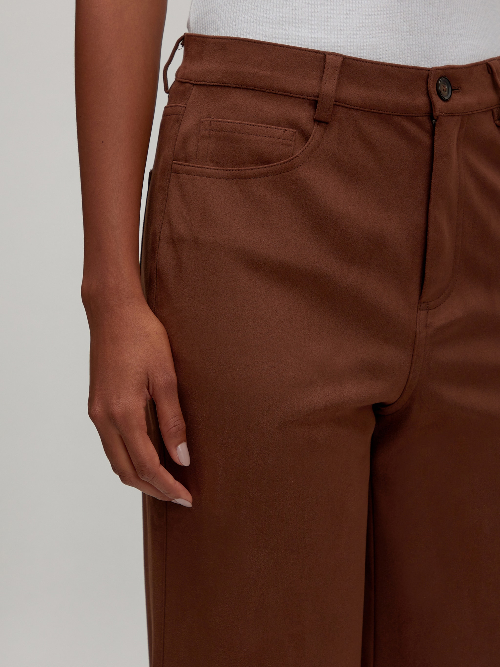 EDITED Producten Broek 'Celina' Bruin