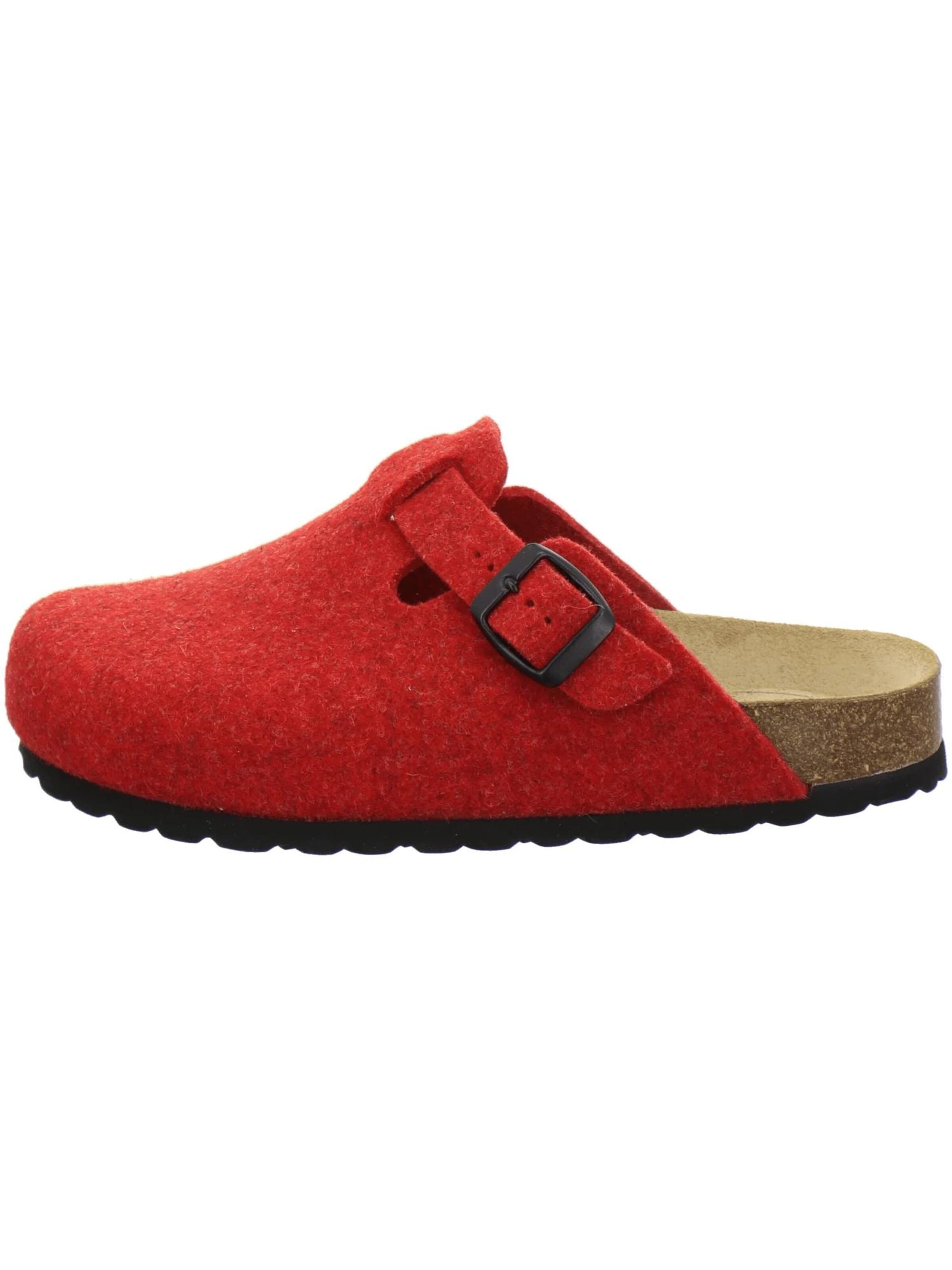 Pantoufle 'Hausschuhe Damen Filz rot' AFS-Schuhe en rouge