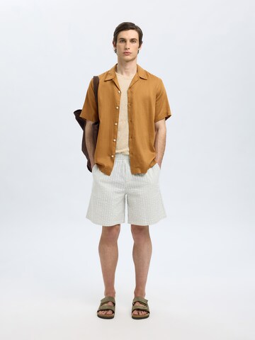 SELECTED HOMME Regular fit Риза 'SLHNoa' в кафяво