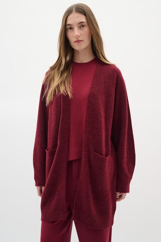 Cardigan oversize 'Guni' InWear en rouge : devant
