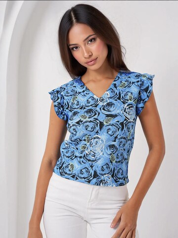 Bigdart - Camisa em azul: frente