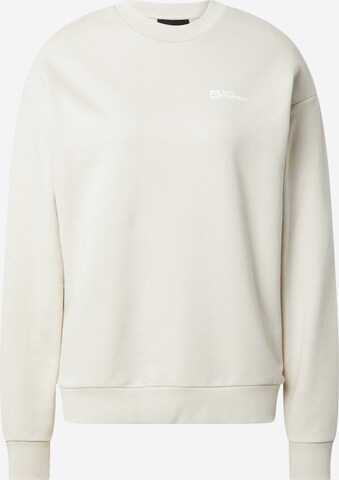 JACK WOLFSKIN Sports sweatshirt in Beige: front