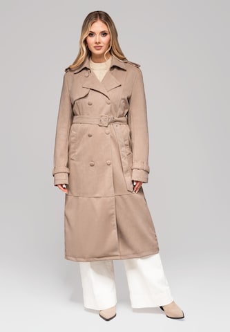 Ombre Tussenmantel in Beige: voorkant