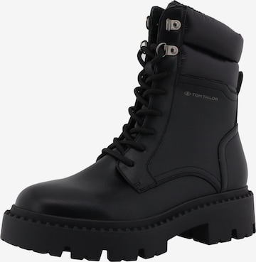 juoda TOM TAILOR Suvarstomieji kulkšnis dengiantys batai: priekis