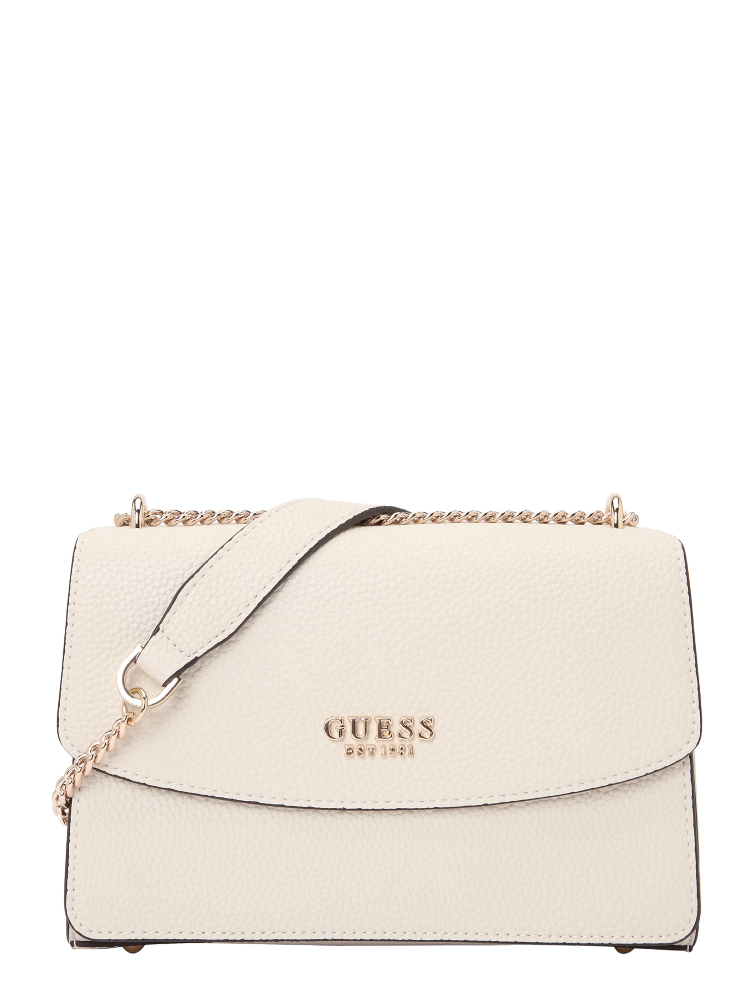 GUESS Axelremsväska 'Calista' i vit: framsida