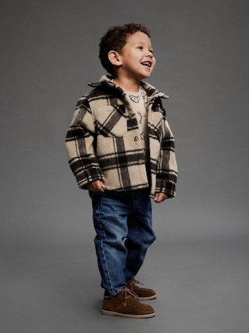 NAME IT Regular fit Button Up Shirt in Beige