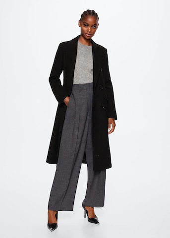 MANGO Between-Seasons Coat in Black