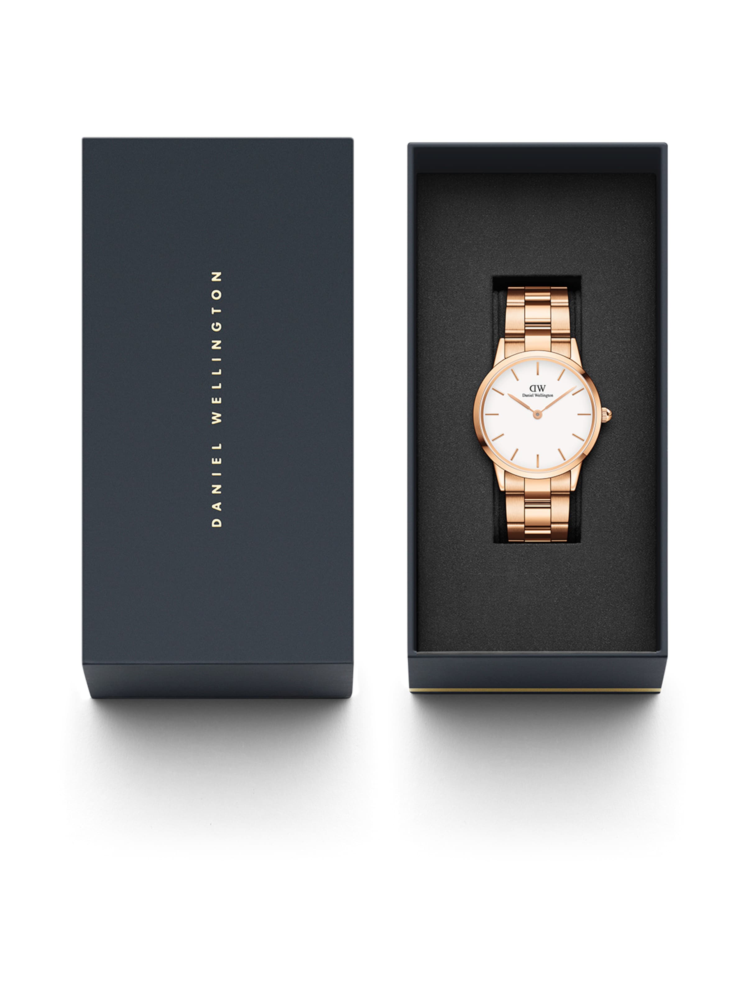 Daniel Wellington Zegarek analogowy Iconic Link RG White w kolorze Z otym ABOUT YOU