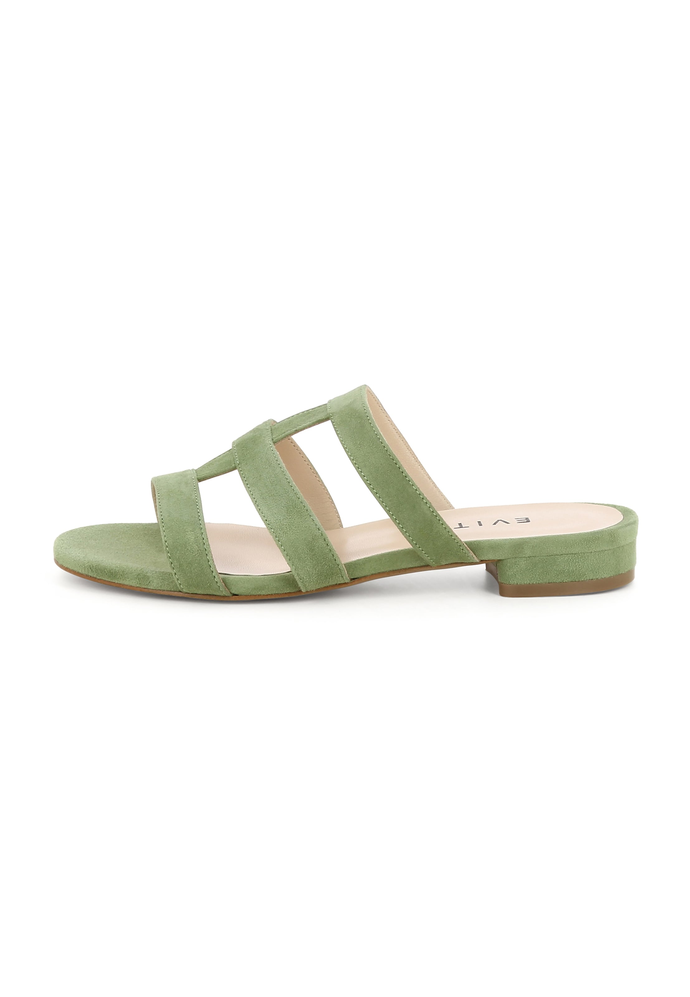 EVITA Pantolette 'SALVINA' in Grün: Vorderseite