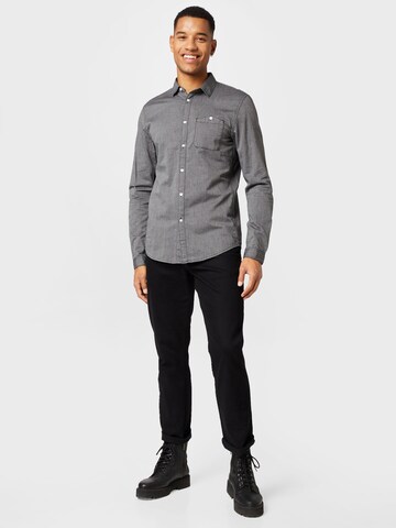 TOM TAILOR DENIM Slim fit Button Up Shirt in Grey