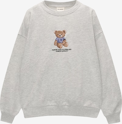 Pull&Bear Sweatshirt i Brokade / grå / lilla / sort, Produktvisning