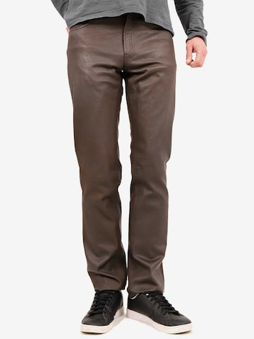 MADDOX - regular Pantalón 'Laurin' en marrón: frente