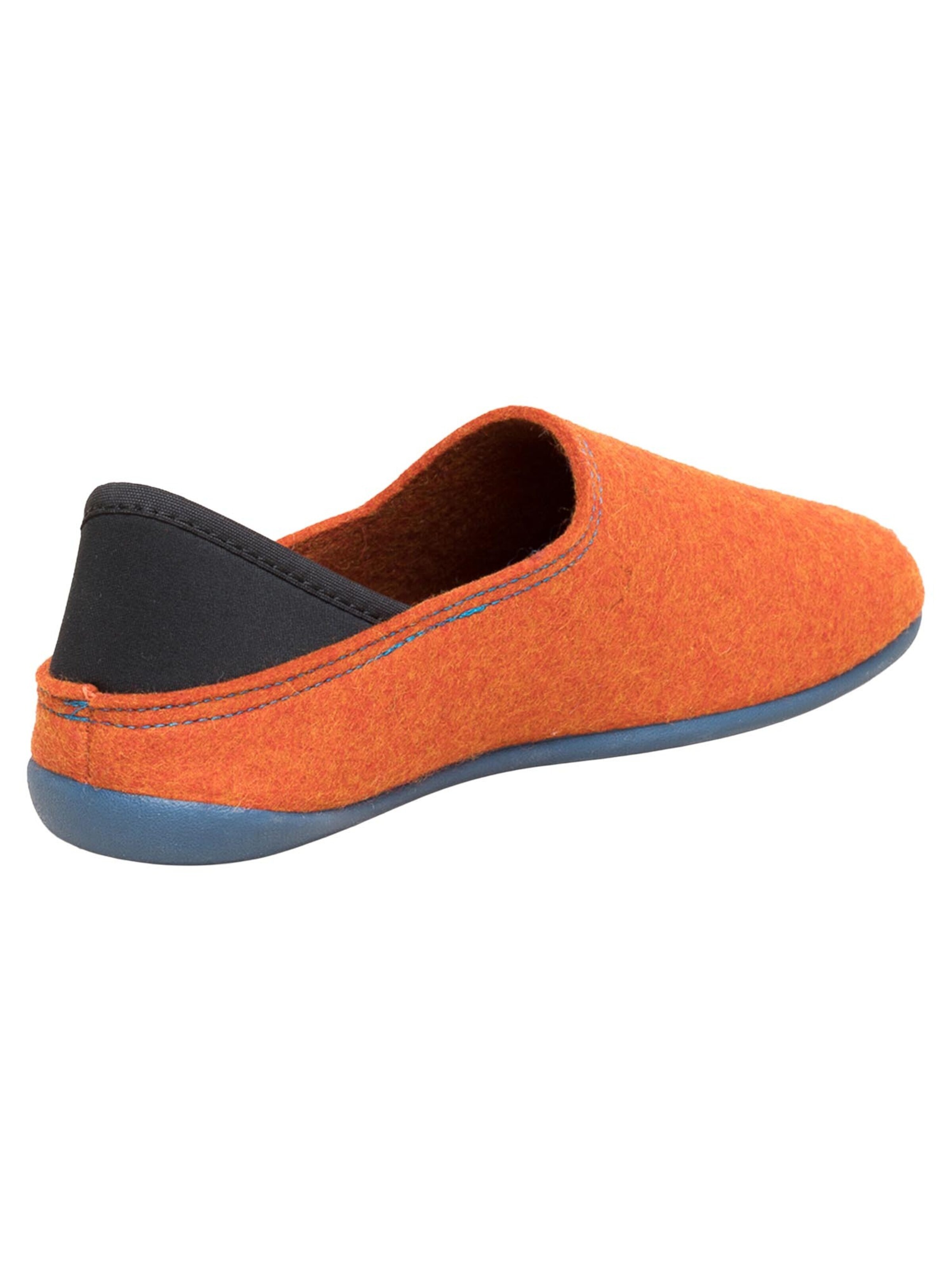 Gottstein Classic Flats 'Wool Slip-On' in Orange