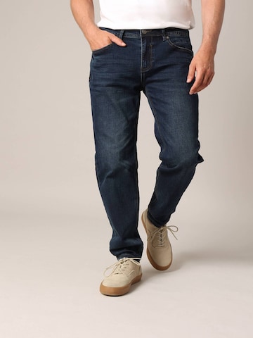 Coupe slim Jean 'Carlos' Deeluxe en bleu : devant