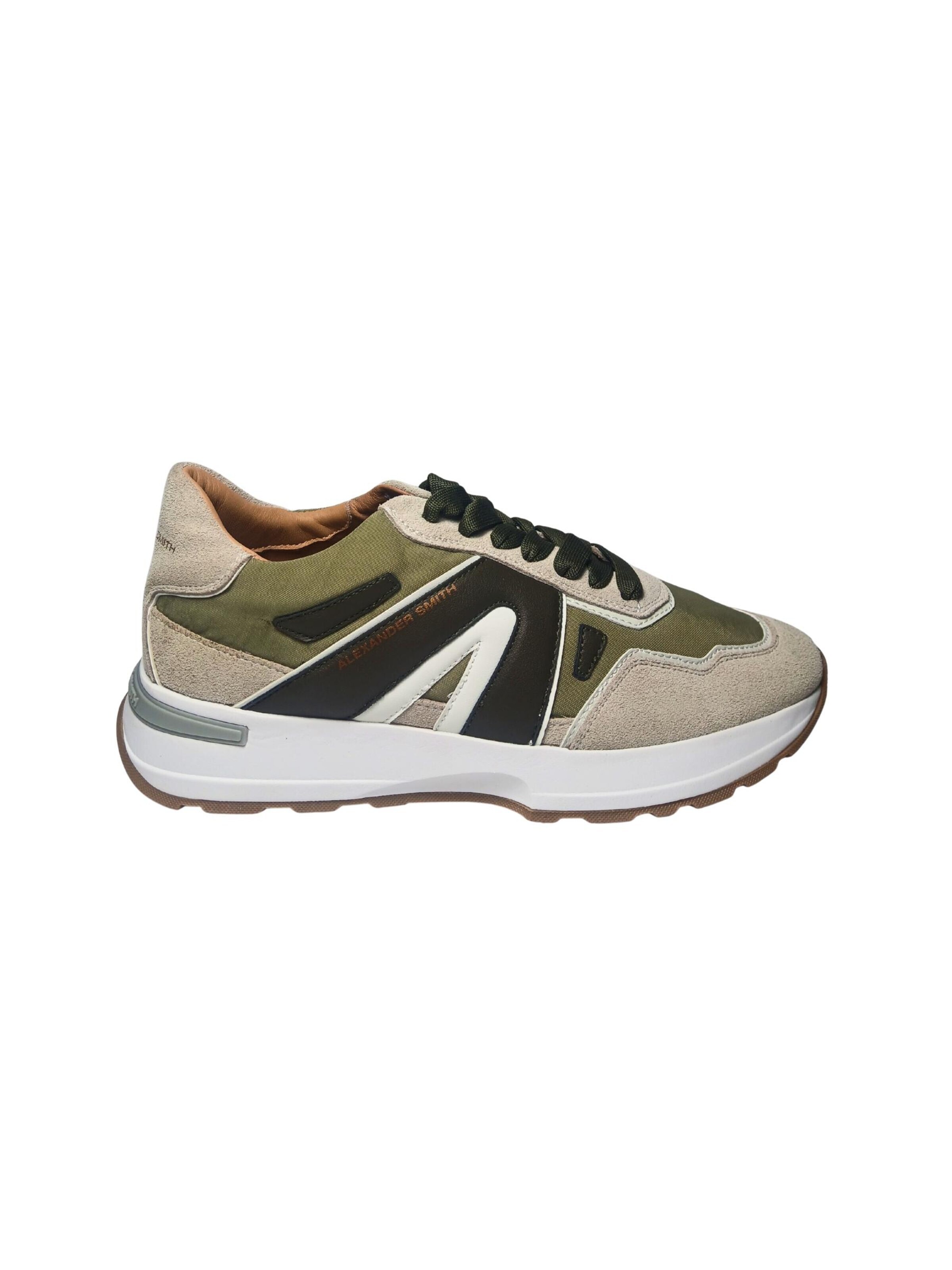 Scarpa stringata di Alexander Smith in verde: frontale