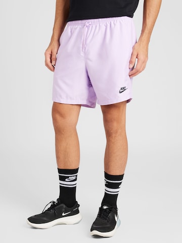 Nike Sportswear - Regular Calças em roxo: frente