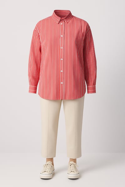 Touche Prive Shirt in Red / White, Item view