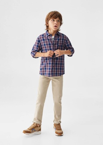 MANGO KIDS Regular fit Button Up Shirt in Blue