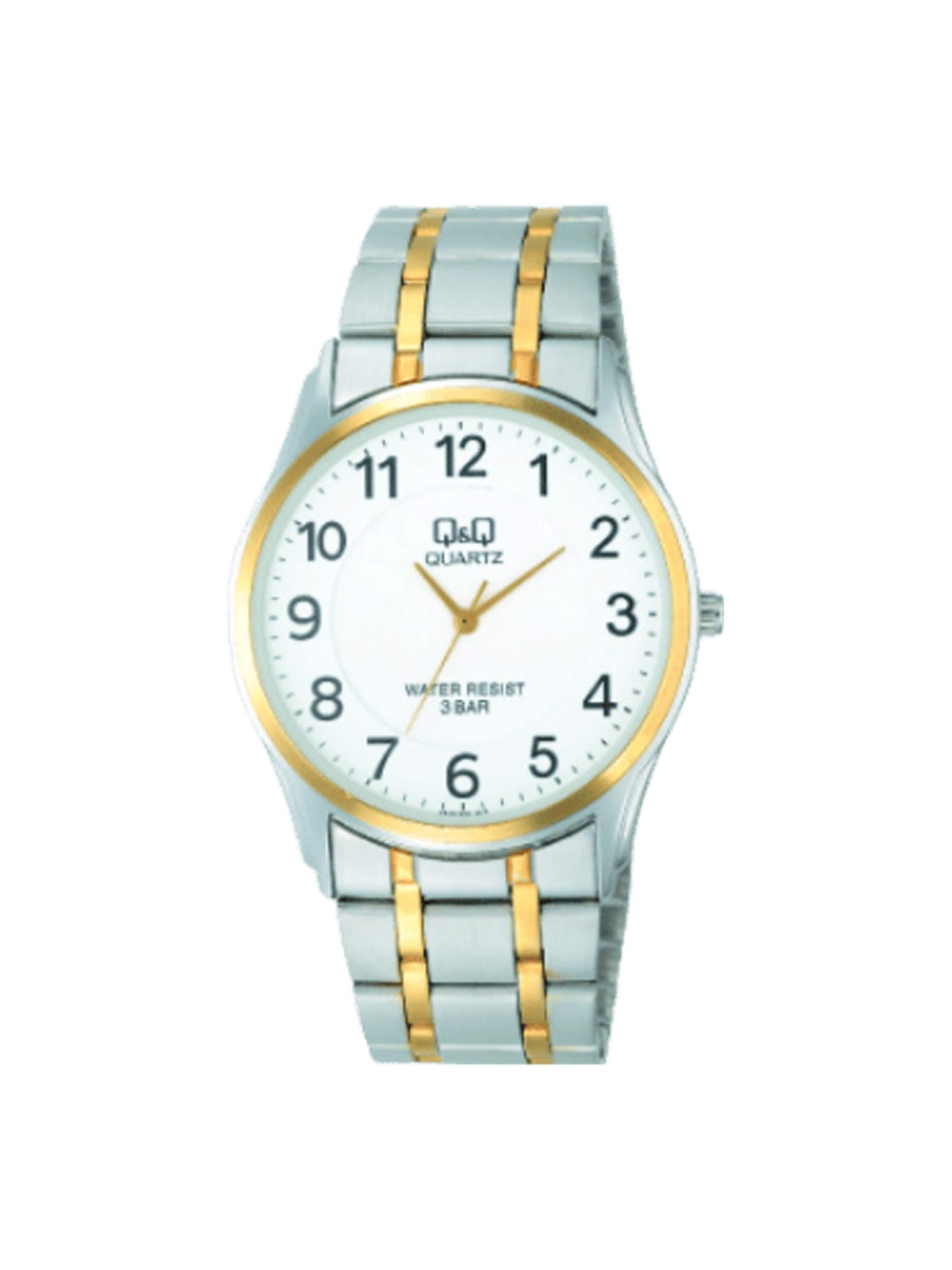 Q&Q Analoog horloge in Goud: voorkant