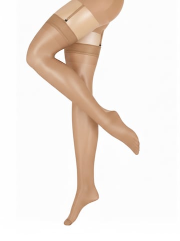 Biggi Big Halterlose Strümpfe‌‌‌ in Beige: Vorderseite