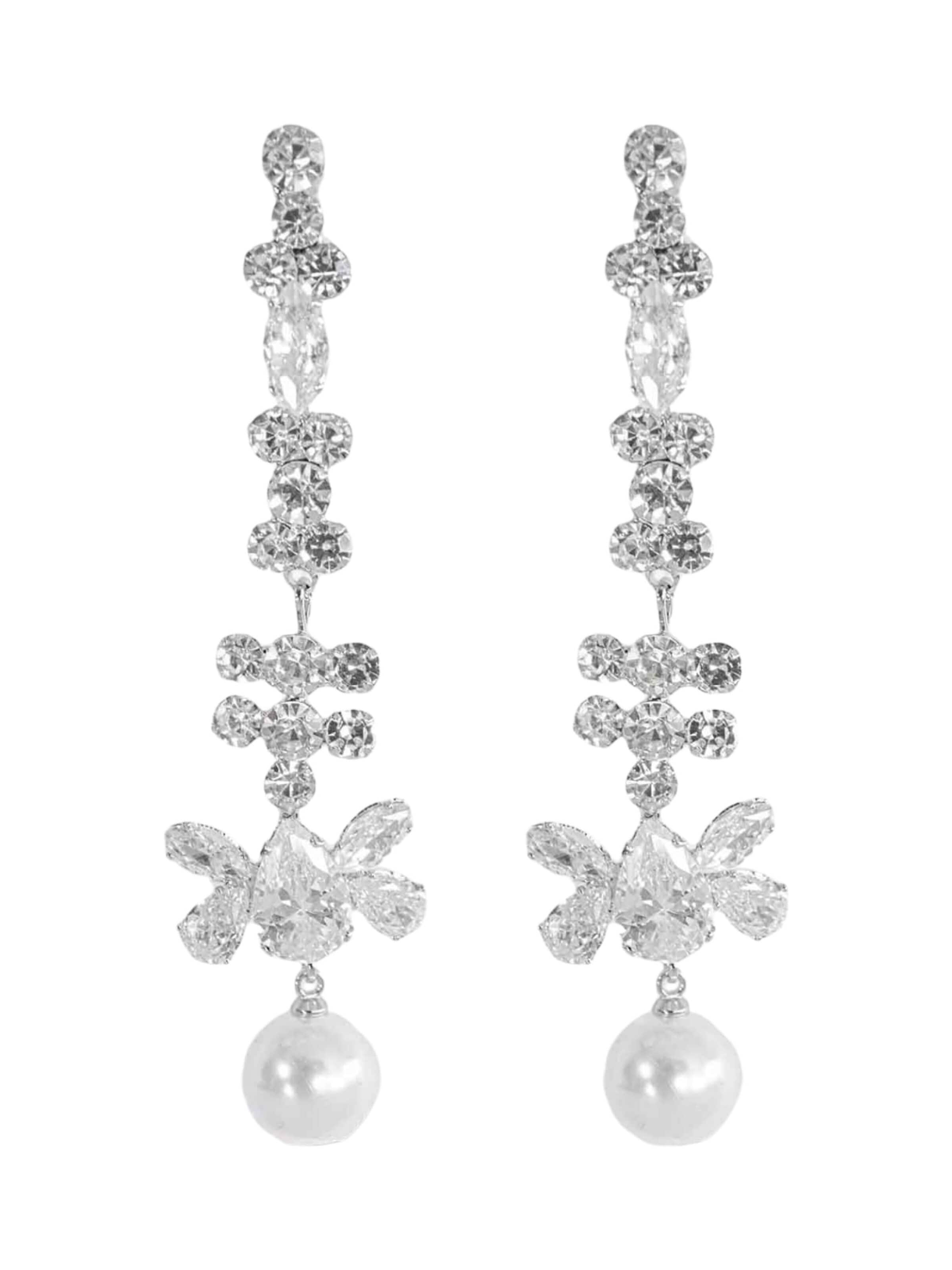 RteRme Earrings 'Roselyn Drop Earrings' in Silver: front