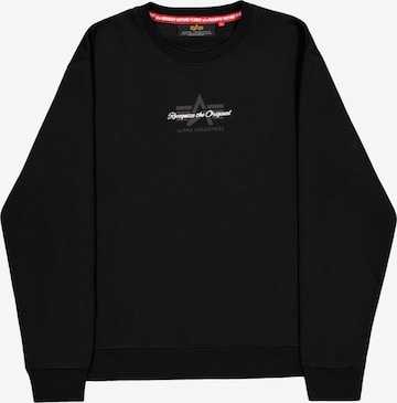 ALPHA INDUSTRIESSweater majica 'Foam' - crna boja: prednji dio