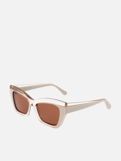 FERRAGAMO Zonnebril in 54 in de kleur Beige, Productweergave