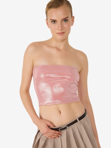 No Matter What Top in Roze: voorkant