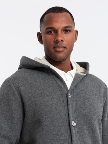 Ombre Sweatvest 'OM-SSZP-0186' in Grijs