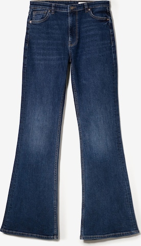 BershkaFlared/zvonoliki kroj Traperice - plava boja: prednji dio