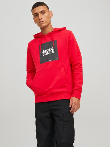 JACK & JONES Sweatshirt 'LOCK' in Rood: voorkant