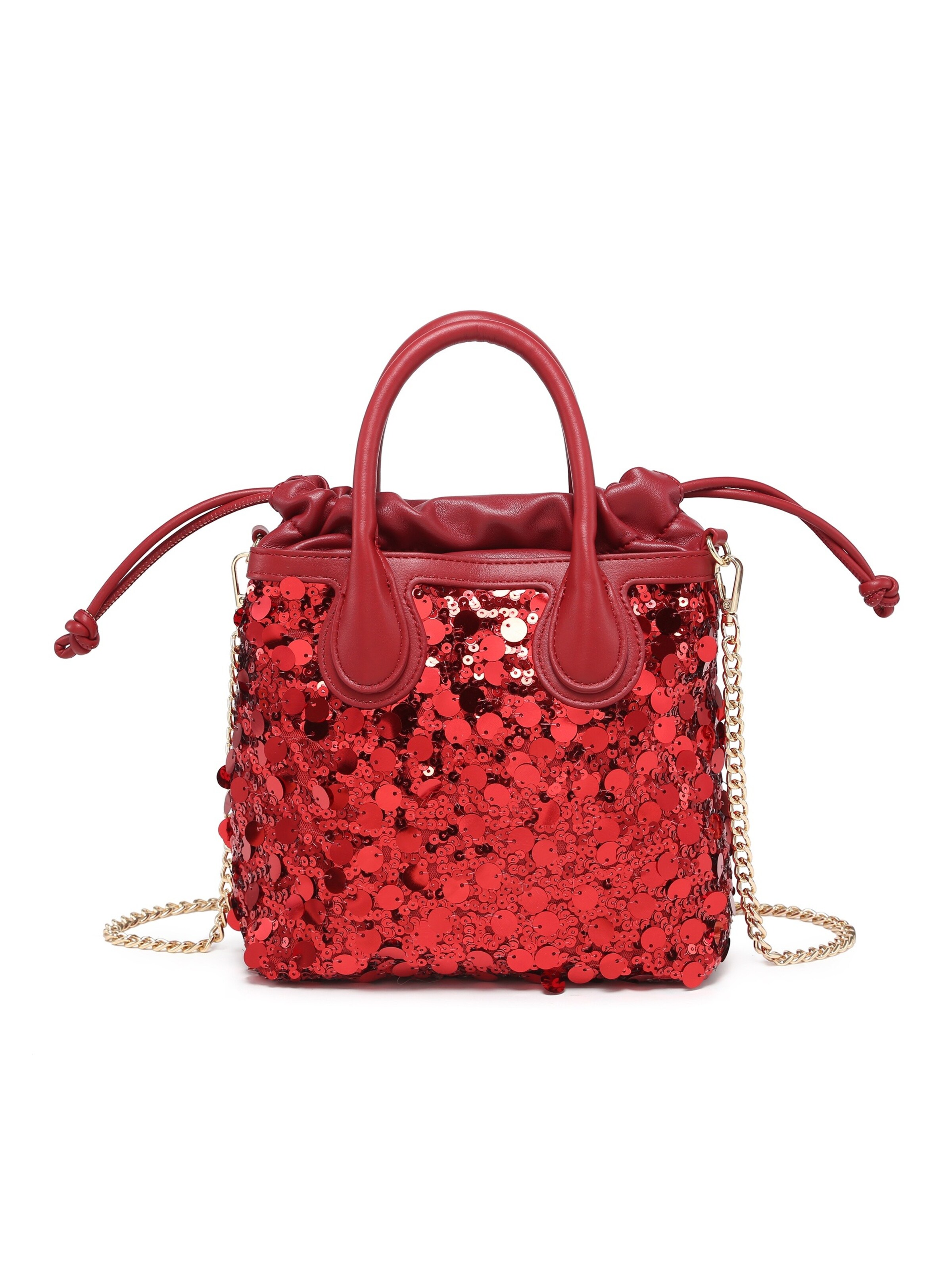Borsa a tracolla 'Borsa a Tracolla Zefira Plus Donna - Paillettes Glamour Poliestere' di Kassandra in rosso