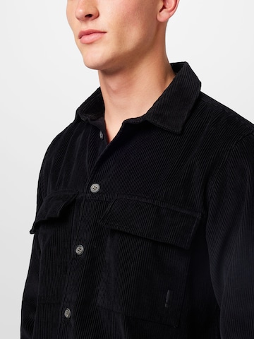 !Solid Regular fit Button Up Shirt 'Champion' in Black