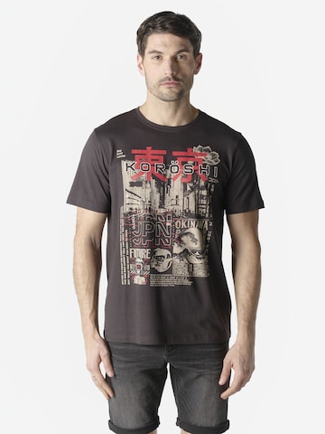 KOROSHI Shirt in Grijs: voorkant