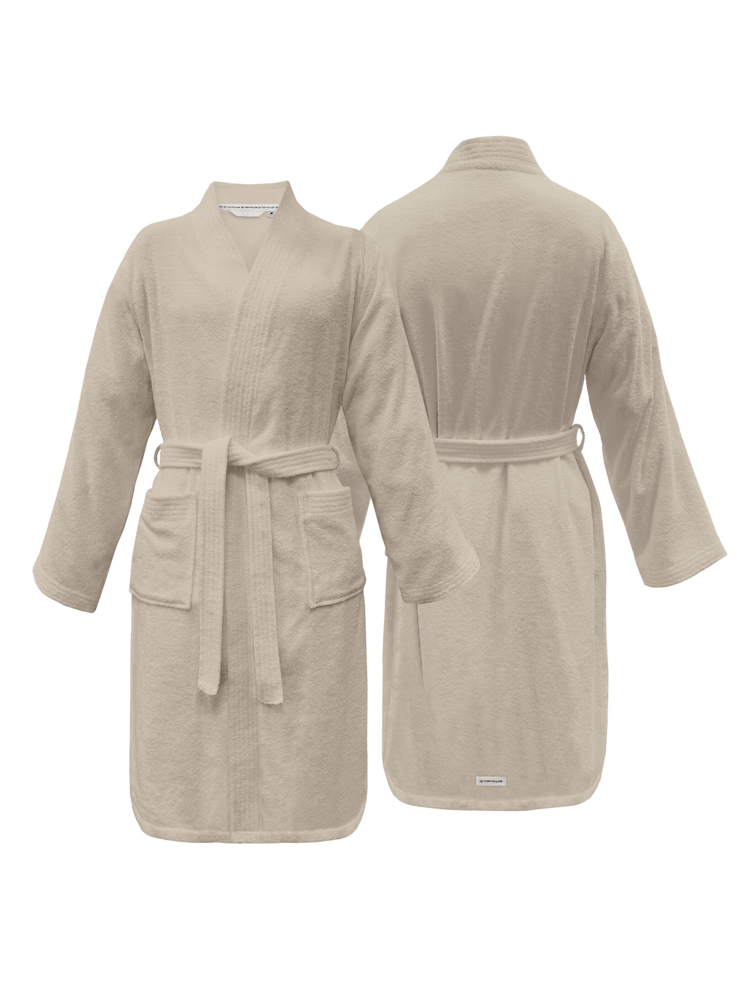 TOM TAILOR Long Bathrobe in Beige