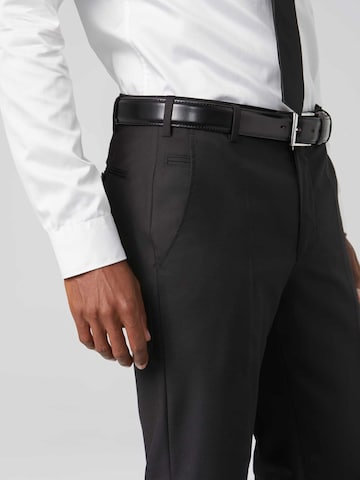 MEYER Slim fit Pleated Pants 'Bonn' in Black
