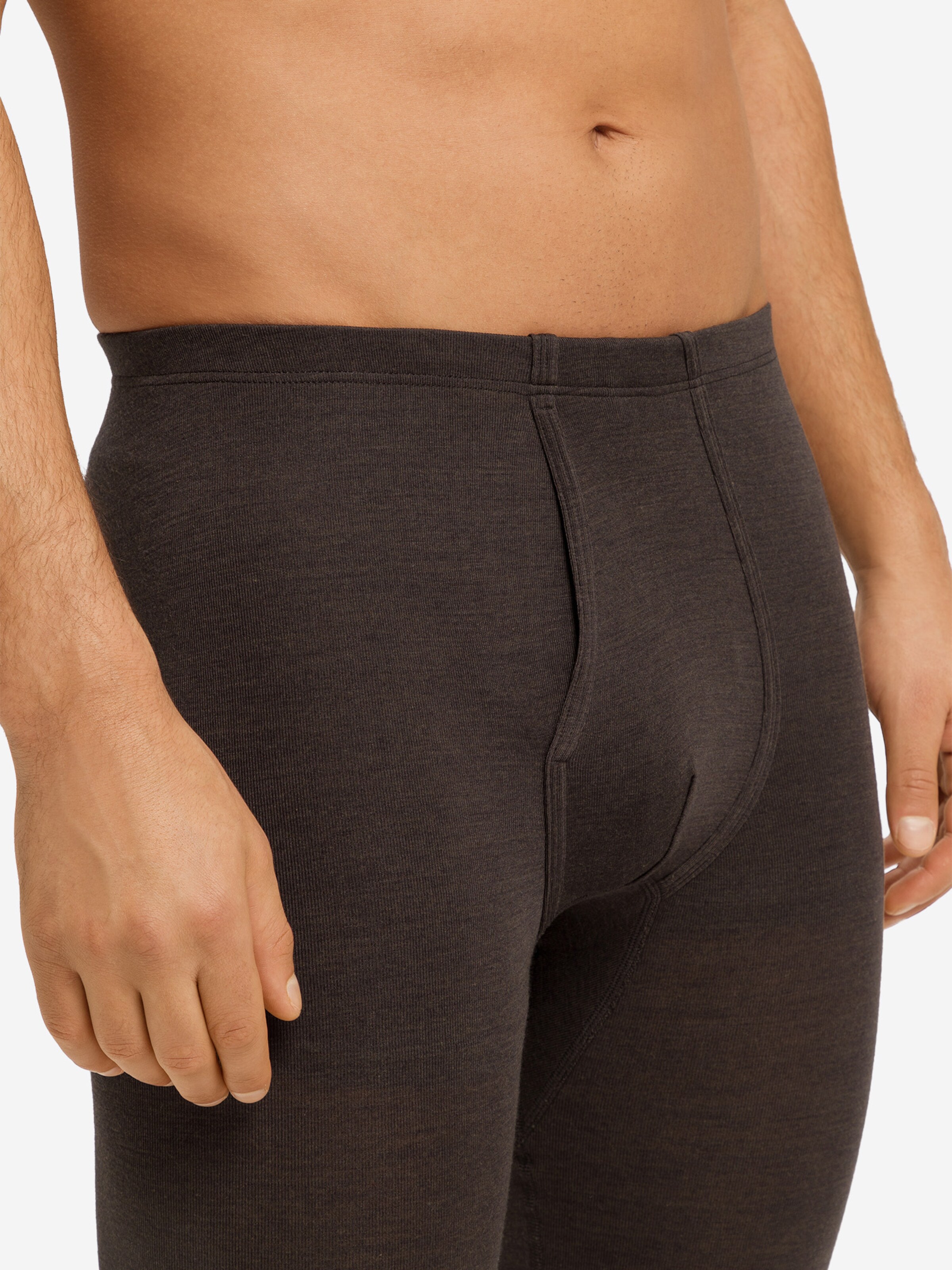 Sous-vêtements longs ' Woolen Silk ' Hanro en marron