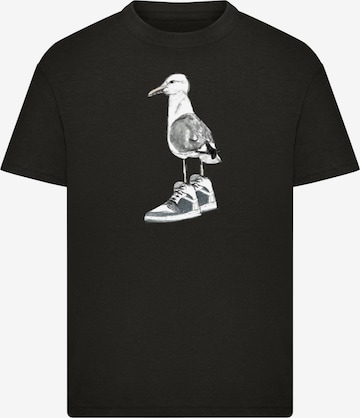 Mister Tee Paita 'The Seagull Sneakers' värissä musta: etupuoli