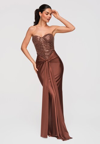 Ombre Abendkleid in Braun