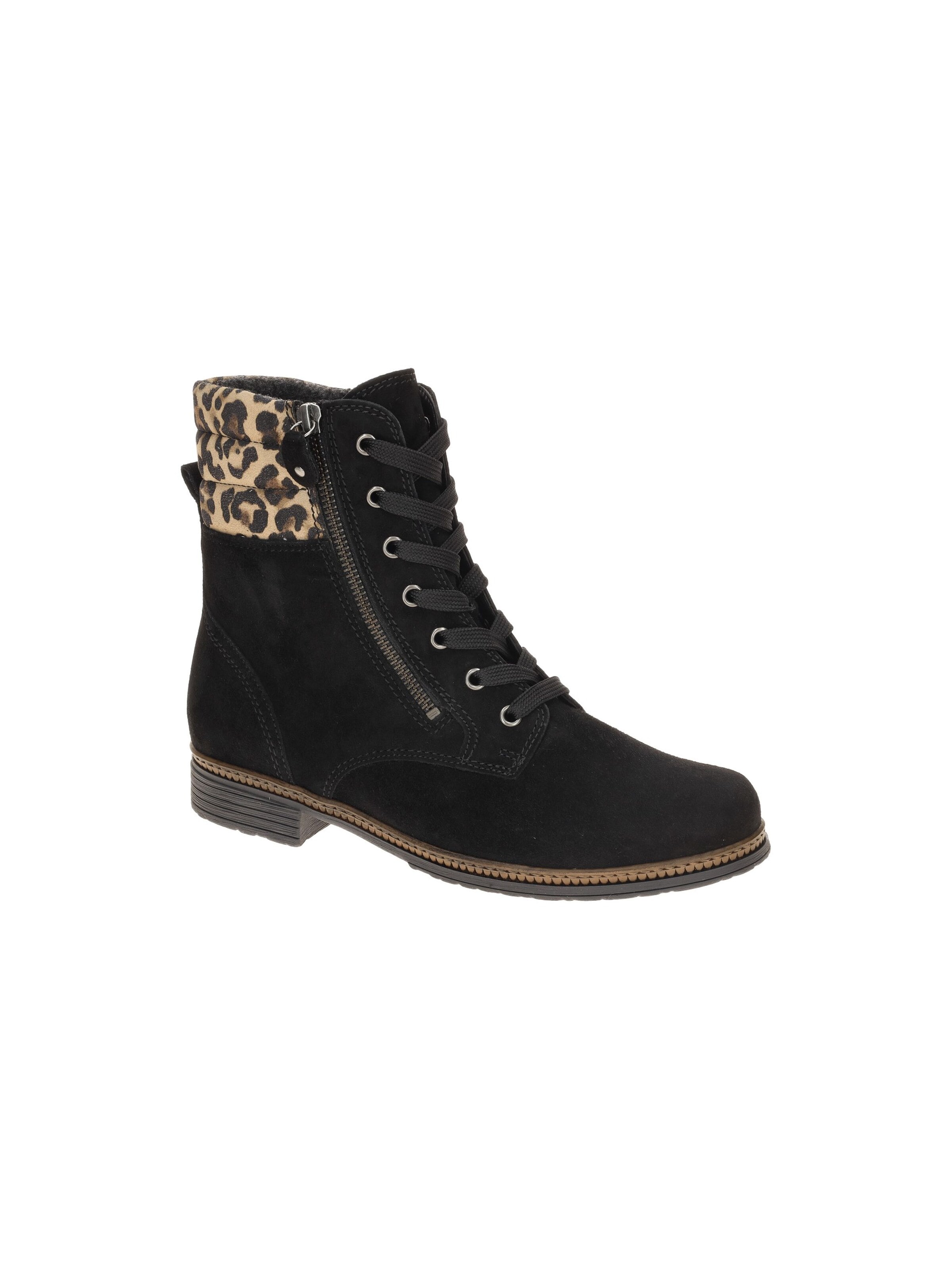 GABOR Boots 'Gabor Fashion Stiefelette schwarz Velour Luchs 74.672.37' in 35 in Black, Item view
