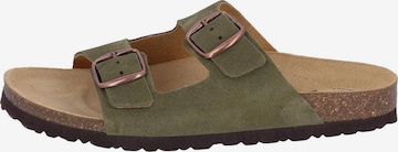 LICO Pantolette 'Freizeitschuhe Bioline in oliv' in Grün: Vorderseite