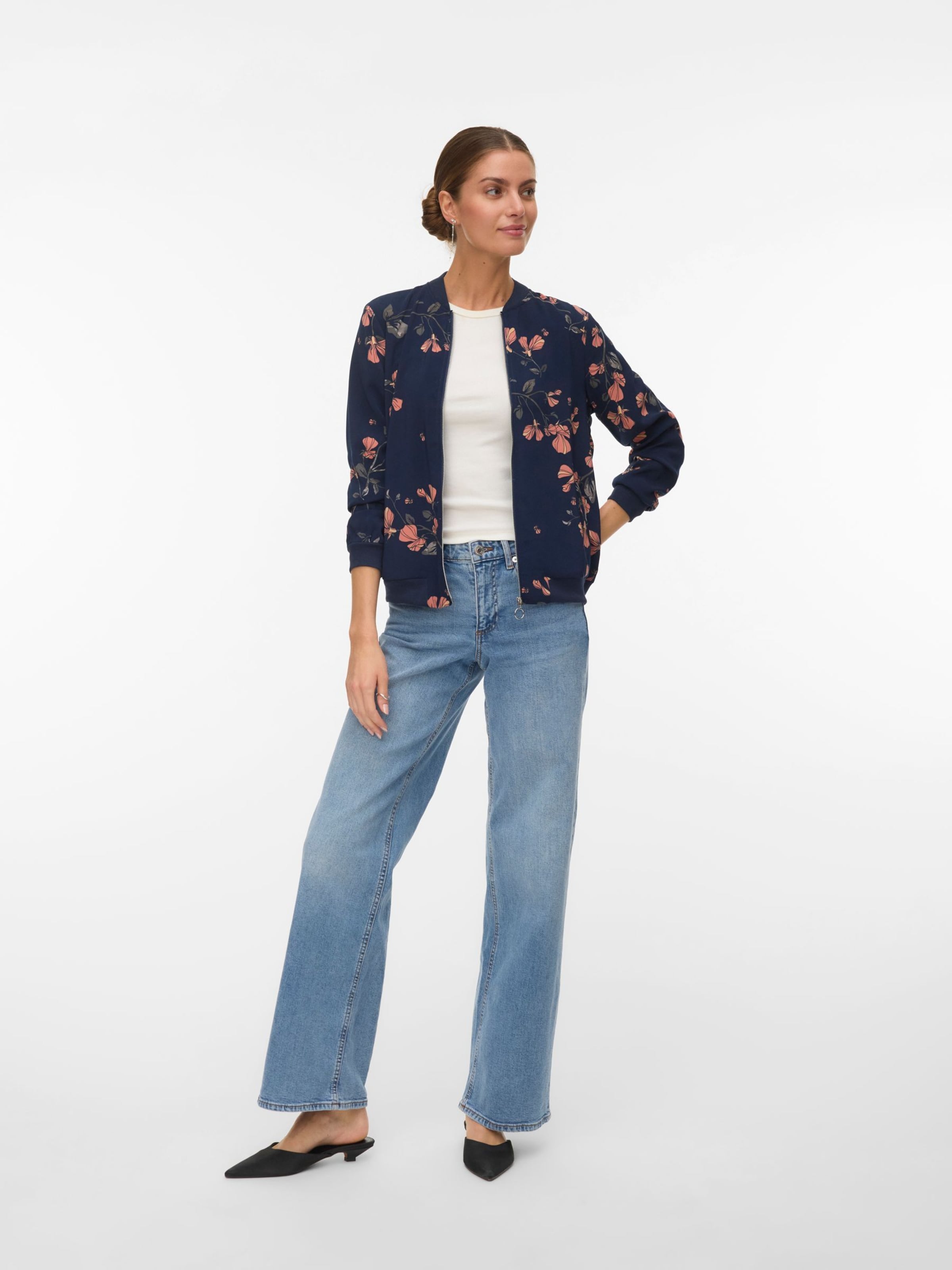 VERO MODA Демисезонная куртка 'VMCoco' в Синий: спереди
